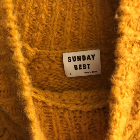 AritziaSundayBestMellyKnitSweaterGoldenYellowSSmall - Picture 9 of 10